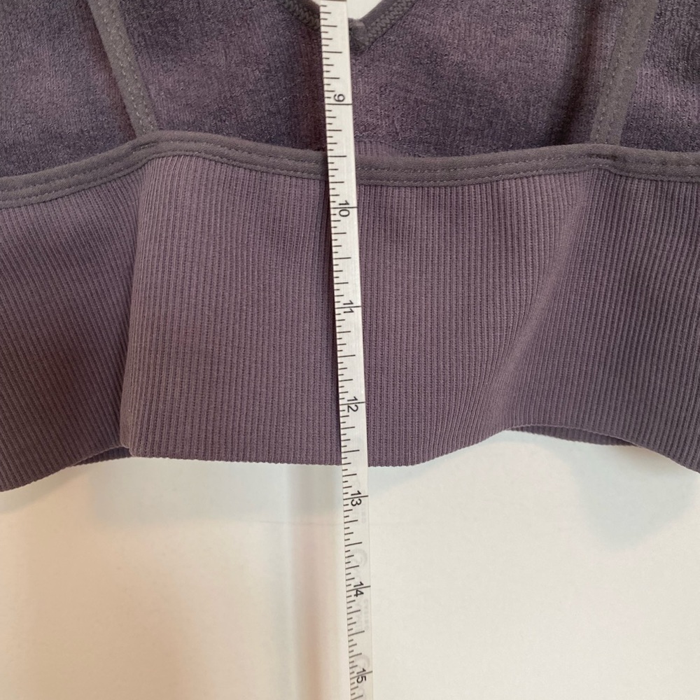 Gray  Ribbed Tank Bralette - Picture 5 of 6